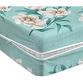BSB HOME Premium Cotton Printed Mattress Cover/Protecto...