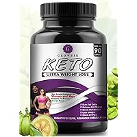 Glowsik Keto Capsules Ultra Weight Loss Fat Burner Supplement with (Green Tea + Garcinia Cambogia + Green Coffee) Extract 1000Mg (90 CAPSULES)