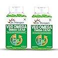 DR. MOREPEN Veg Omega 3 6 7 9 Capsules 500mg Flax Seed, Black Seed & Sea Buckthorn - 60 Veg Capsules Pack of 2