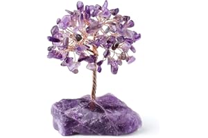 ‎XIANNVXI XIANNVXI Amethyst Kristallbaum Kristalle Geldbaum Lebensbaum Deko Feng Shui Natürlicher Edelsteine Steine Deko Tree of Life Trommelsteine Basis Bonsai Baum Dekoartikel Home Decor