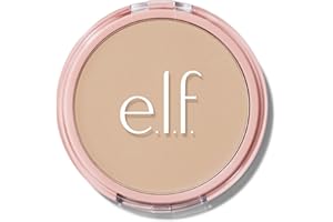 e.l.f. Halo Glow Powder Filter, Pressed Finishing Powder, Buildable Coverage, Crease-Resistant, Blurs the Appearance of Pores, With Velour Puff and Mirror, Vegan & Cruelty-Free, Light Neutral