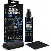 OptiCleaner Since 2003 Ekran Temizleme Seti, 250 ml Sprey, B&uuml;y&uuml;k Mikrofiber Bez ve 15 &times; 18 cm G&ouml;zl&uuml;k Bezi, Laptop, TV, Monit&ouml;