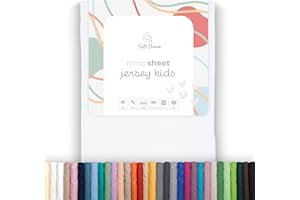 Soft Dream Spannbettlaken 80x180 cm Weiß - 100% gekämmte Baumwolle Jersey - Premium Qualität - Spannbetttuch für Kinderbett Juniorbett - OekoTex Zertifiziert - Made in EU - 80x180cm Weiß