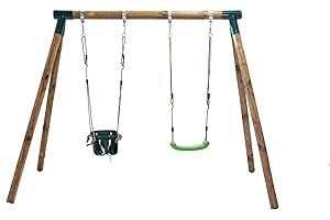 | MASGAMES | Columpio de Madera KADI | con Asiento de bebé (192 cm)