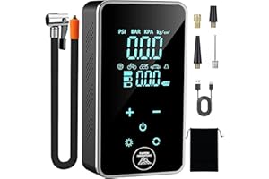 CANYON INNOVATIONS CIPI-1 Portable Tyre Inflator, Car tyre pump, Bike pump, LED touch-display, All-in-one air compressor, Pressure Detection, Auto shutoff, Rapid inflation (150PSI), For car/bike/ball/paddle board/airbed