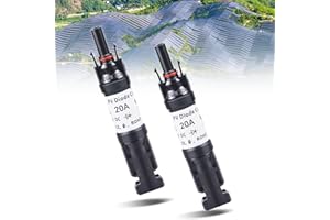 FTJKGH Solar PV Steckverbinder,2 Stück DC PV Stecker,Solar M-C4 Stecker Sperrdiode Solar PV Steckverbinderteile mit Eingebauter Anti-Rückfluss-Diode,IP67 Wasserdicht für Den Anschluss von Solarmodulen