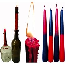 Hillfield® 10 Tropfkerzen Bunt Partykerzen Spitzkerzen Dekokerzen 30 cm Brenndauer 4-6 Stunden