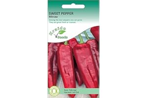 KRAIDO SEEDS Sweet Pointed Red Pepper Seeds Mircea 50 Seeds Capsicum Annuum Grow Your Own Vegetable Ideal for Greenhouse or Garden Growing in Raised Beds Polytunnel Growbag or in Large Pots and Containers