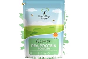 Organic Pea Protein Powder - European Vegan Protein Powder by TheHealthyTree Company for Muscle Growth & Recovery - Non-GMO and Keto - Natural Unflavoured Pea Protein (600g)
