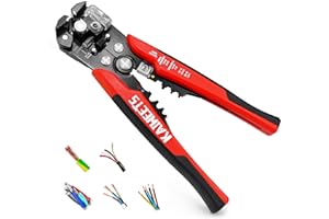KAIWEETS Ściągacze przewodów elektryczne, nożyce do przewodów 3 w 1, zaciskarka zaciskowa do narzędzi elektrycznych dla elektryków, naprawa obwodów, skrzynek rozdzielczych, AWG 10-22, przełącznik