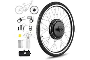 Viribus Ebike Kit de Conversion pour Vélo Électrique 26"/28" Moteur 36V 500W / 48V 1000W / 48V 1500W Roue Électrique Avant/Arrière pour Vélos Moyeu de Roue de Conversion
