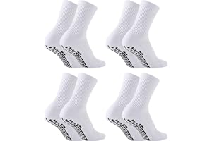 TMZELOA 4 Par Halkfria Fotbollsstrumpor, Grip Fotbollsstrumpor, EU 38-45