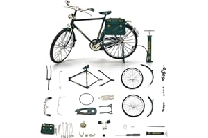 YIZEMAY Modello di bicicletta retrò fai da te, modello di bicicletta in miniatura 1:10, modello di bici in lega da dito modelli di bici vintage in metallo per collezioni, decorazione per librerie (verde)