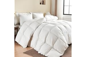 KUSNUG Piumino D'oca Matrimoniale 4 stagioni, 90% Piumino e 10% Piuma, Cotone Egiziano Piumone Ultra Silenzioso, Piumini per Letto Matrimoniali, Trapunta Piume Doca per hotel, Down Duvet 240x260 cm