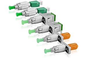 SKYSHL SM 9/125um (2*FC-SC+2*FC-ST+2*FC-LC) Adaptador de Fibra Óptica FC APC(Macho) a LC SC ST APC(Hembra) Adapter Conectores de FC-LC/SC/ST APC para OTDR/OLS/OPM/VFL/Fibra Óptica(FAA6)