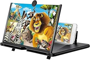 Divons 18 Zoll Handy vergrößerungs Bildschirm, Bildschirmlupe für Handy, 3D HD Bildschirm Handy vergrößerung, Anti-Blaulicht, Faltbarer, Handy Lupe für das Ansehen von Filmvideos