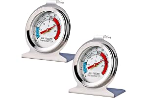Greluma 2 st Kylskåpstermometer, frystermometer med stor urtavla, temperaturtermometer i Classic-serien för Kylskåp Frys Kyls