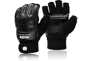 ‎FITST4 SPORTS FitsT4 Sports MMA Handschuhe Boxhandschuhe gepolstert, Trainingshandschuhe Boxsack Sandsack Kickboxen Kampfsport Taekwondo Sparring mit Handgelenkschutz für Herren Damen