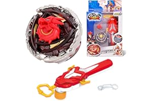 INFINITY NADO Toupie avec Lanceur magnétique, toupies en métal, toupies pour Enfants garçons Filles 5 6 7 8 9 10 11 12 Ans, Fiery Dragon