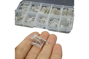 Pmsanzay Angelrasseln, Angelrasseln, Wurmjig, Angelköder, Einsatz, Röhren, Acryl, Rasseln, Anziehen, Fliegenbinden, L/M/S, 3 Größen, 120 Stück