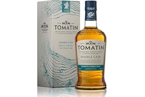 Tomatin Single Malt Scotch Whisky, Double Cask Highland Single Malt Whisky Matured in Bourbon & Sherry Casks, 40% Alc/Vol 70cl, Glass Bottle in Gift Box