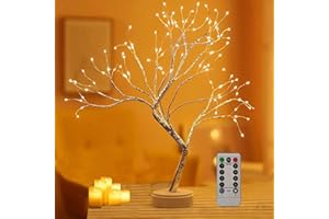 Albero Bonsai LED, Lecone Lampada Albero Bonsai Lampada da Tavolo, 8 Modalità di Luce e Funzionamento del Telecomando e Timer, Perfetto per Regalare Decorazioni per Feste Festive