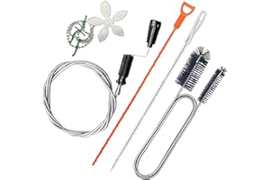 CHMEJIA 5 Stück Abflussreiniger Spirale 118 Inch Rohrreinigungsspirale 61 Inch Rohrreinigungsbürste Rohrreiniger Abflussbürste und 19.7 Inch Abflussspirale Rohrreinigung für Küche Badezimmer
