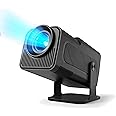 Toshionics 4k Home Cinema Projector 1080P Full HD Projector Mini Portable Smart Projector 180° Rotation, 150'' Display, 390 ANSI Lumens, WiFi 6, Bluetooth 5.0, Auto Keystone, Android 11.0