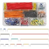840 Pieces Breadboard Wire Jumpers Kit, U Shape Jumper Wires, 14 Assorted Lengths (2mm-125mm) for Electronic Prototyping and