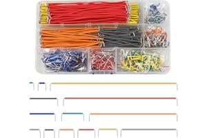 KSYWYDU 840 Pezzi Breadboard Jumper Wires Filo Assorted Kit, Maschio a Maschio U Shape Jumper Wires breadboard Senz Saldatura, Filo Preformato in 14 Lunghezze Diverse, con Scatola Organizzatrice