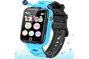 Smooce Reloj Inteligente Niños,Smartwatch Niños Música con 24 Juegos,Reloj telefono niños con 14 Temas Llamadas Estilo,Dual Cámara,Grabadora,Linterna,Video,Despertador,Reloj para Niños Niñas