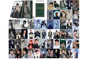 MUSOLAREE 55Pcs Bangtan Boys Jungkook Photo Cartes GOLDEN Bts Jungkook Lomo Cards Bangtan Boys BTS Album Lomo Cartes Bangtan Boys Merch Box Cards Pack Cadeau pour Army Fans(JK GOLDEN3)