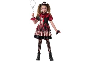 Spooktacular Creations Skrämmande Clown Kostym För Flickor, Twisted Clown Kostym Kostym, Skrämmande Jester Kostym För Flickor-S