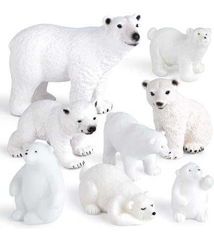 Garneck 20 Ornements Ours Polaire Résine - Mini Figurines Pour Décoration Bureau, Maison, Micro Paysage