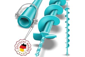 BRUNNENTAL ® Erdbohrer 60mm - Ideal Für Aushubarbeiten - Pfahlbohrer Brunnenbohrer - einfache Bedienung - Robuste Bohrspitze 60 mm - Erdlochbohrer - Premium Spindel mit präzisen Schneidklingen