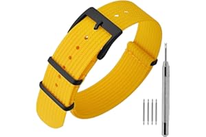 ANNEFIT Cinturino per Orologio in Nylon 18mm 20mm 22mm per Uomo e Donna con Fibbia in Acciaio Inossidabile