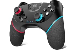 PLAUSO 2023 Verbesserter Controller Wireless,Pro Controller für Switch/Switch Lite/Switch OLED Remote Controller Gamepad mit Turbo Dual Shock Joysticks 1pcs