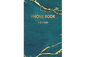 Phone Book: telephone number only book | telephone books with alphabet index | telephone book a-z | telephone book a5 | Alphabetical Organizer Journal Notebook for contact/ size 6 × 9 in