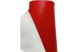A-Express Finta Pelle Tessuto Similpelle Vinile Impermeabile Tessuto di cuoio Materiale Abbigliamento Sartoria - Rosso Mezzo Metro (50cm x 140cm)