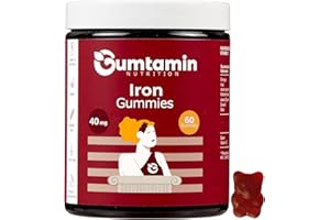 Bonbons di ferro Gumtamin gommose con vitamina C - Alternativa altamente dosata alle compresse e capsule di ferro per la carenza di ferro - 60 gommose vegane