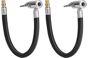 TINGJS Reifenfüller Schlauchadapter Auto Inflator Pumpe Schlauch Ventilverlängerung für Reifenfüllpistolen für Pumpe Auto Motorrad 300 PSI 23,5cm 2 Stücke