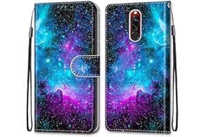 Mo-Somnus Funda para Xiaomi Redmi 8, Funda Cartera Funda Libro Caso Piel PU con Tapa Magnético Billetera Flip Carcasa Cuero [Protección Completa] [Ranura para Tarjeta] (Brillante)