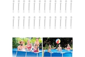 mzoLife Kunststoff Pool Verbindungsstifte und Dichtungen, Pool Ersatzteile Stift Splint Joint Pin Ersatz für Runde und Rahmenpools 28270-28272 (24 Stück)