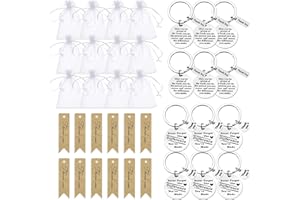 GADITIEK 12 Pieces Thank You Keychain Gifts, Inspirational Keychain, Appreciation Gifts for Coworkers Bosses Teacher, Office Christmas Gifts Going Away Farewell Gifts