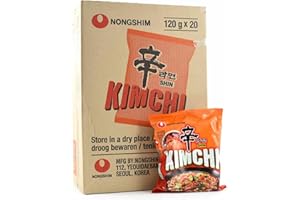 XIHAHA Nong Shim Kimchi Ramyun - Zuppa di spaghetti istantanei, confezione da 20