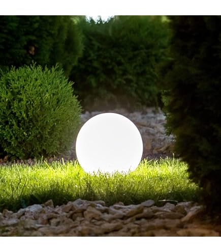 Boule Lumineuse Solaire Pour Jardin, Lampe LED De Jardin, Borne Solaire, éclairage Solaire D Lampe Led De Jardin Borne Solaire Eclairage Solaire Dexterieur Diametre 25 X Hauteur 67 Cm