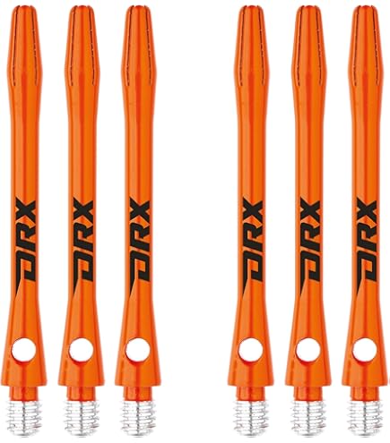 2BA Thread Dart Parts Red Dragon Aluminium Dart Shafts | Medium Length 46mm Laser Etched Stems | 4 Sets (12 Shafts) With Checkout Card Red Dragon Aluminum Dart Stems