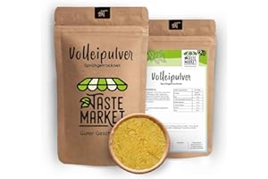 ‎TASTE MARKET GUTER GESCHMACK Volleipulver 200 g | Rührei Kochen Backen | Ei Ersatz | Sprühgetrocknet | Vollei | TASTE MARKET |