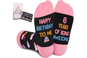 Amosking 5-18 Years Old Birthday Gifts for Girls - Socks with Pop Up Birthday Card