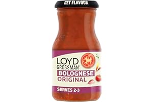Loyd Grossman Italian Bolognese Original Sauce – Made With Italian Tomatoes & Basil, Vegetarian Friendly, 350 g Jar (Pack of 1)